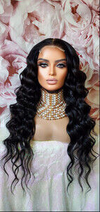 100%virgin human hair closure wig 26.